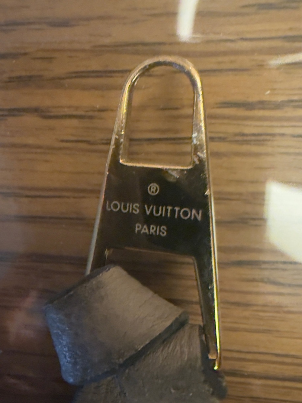 Louis Vuitton Gold and Gray Key Clip Strap
